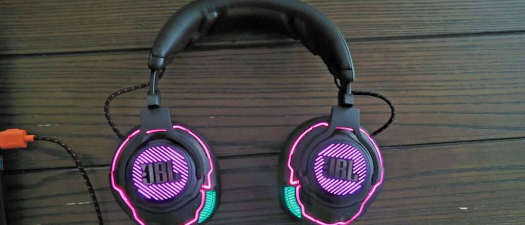 A visual representation of 3D sound waves or audio localization in a game